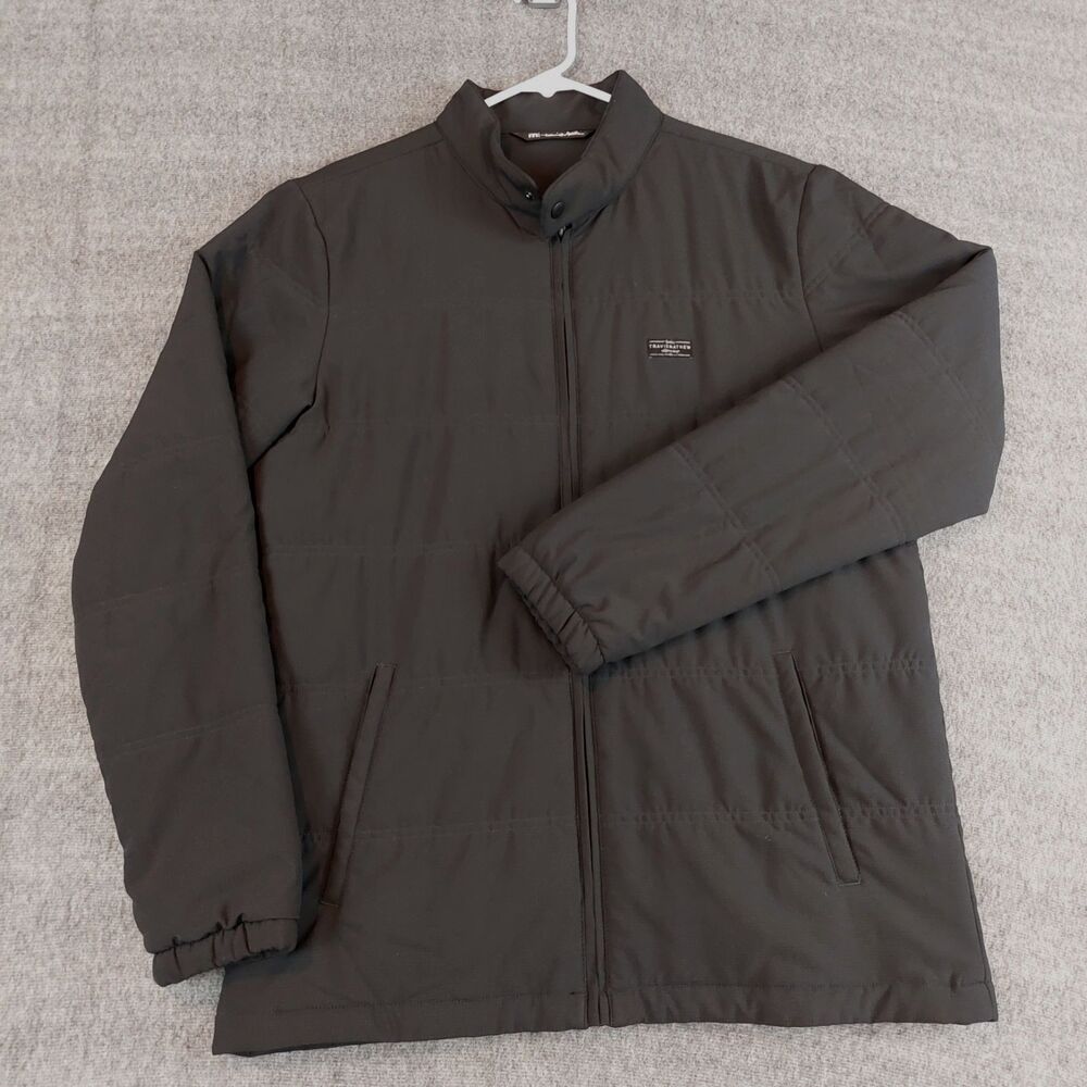 Travis Mathew Interlude Puffer Golf Jacket Men's Size M Black Full Zip 1MX303